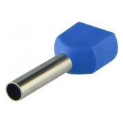 Наконечник TE 2.5-10 трубчатый в изоляции для двух проводов синий (упаковка 100 шт.), АСКО-УКРЕМ мини-фото