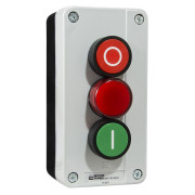 Пост кнопочный трехместный «ПУСК-СТОП-Сигнальная лампа» XAL-B373, АСКО-УКРЕМ мини-фото