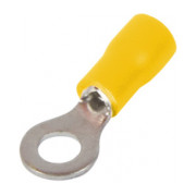 Наконечник кольцевой изолированный 0.5-1.5 мм² желтый (упаковка 100 шт.) e.terminal.stand.rv1.1,25.8.yellow, E.NEXT мини-фото