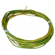 Провод установочный ПВ-1 0,5 мм² жесткий с медными жилами желто-зеленый, Европан мини-фото